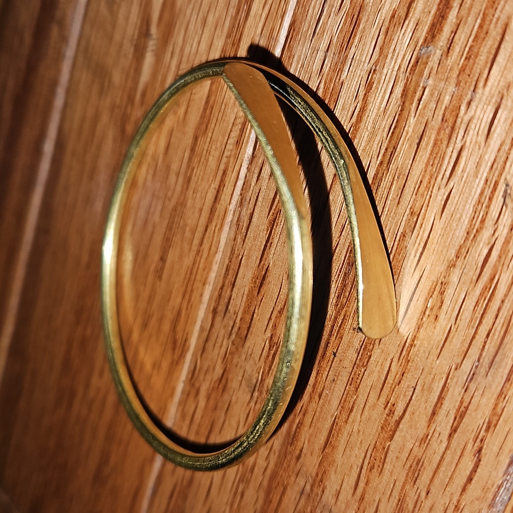 (3) Raw Brass Stacking Bangles | Adjustable